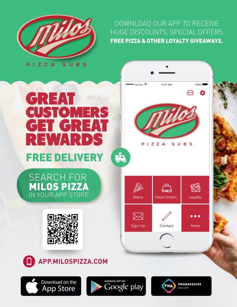 milos pizza app